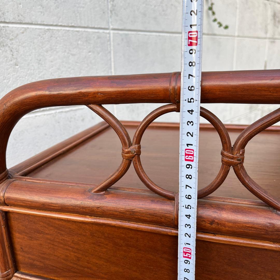 古家具 籐ラタン家具◾️KOIZUMI 小泉 ナチュラル天然素材 飾り棚 シェルフ