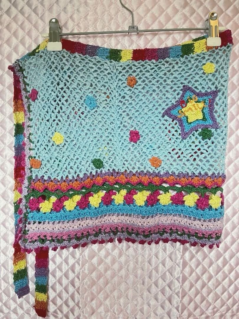 y2k 平成レトロ エンジェルブルー angelblue 巻きスカート ニット