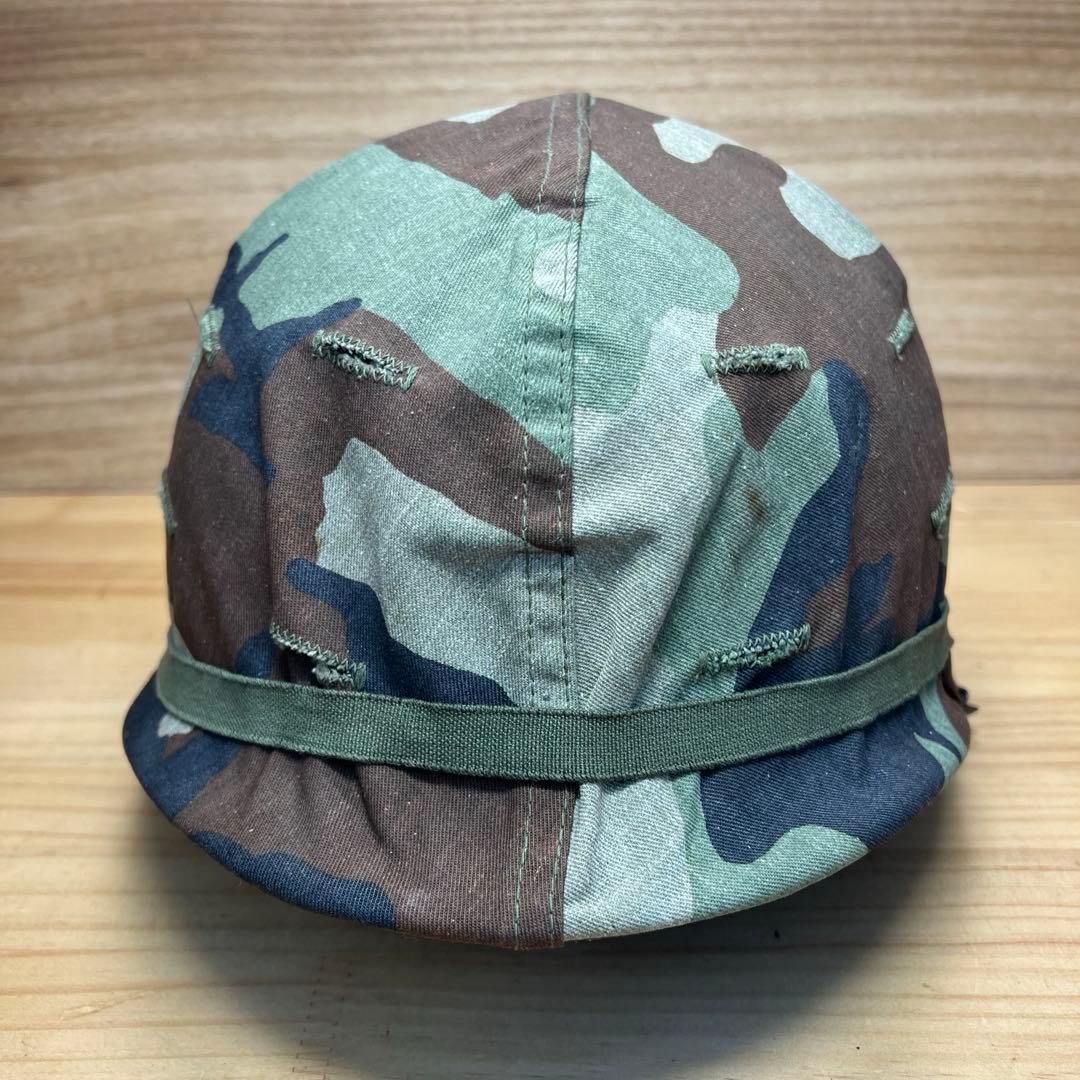 米軍　M1　M2　スチールポットヘルメット　ミッチェルヘルメットカバー付