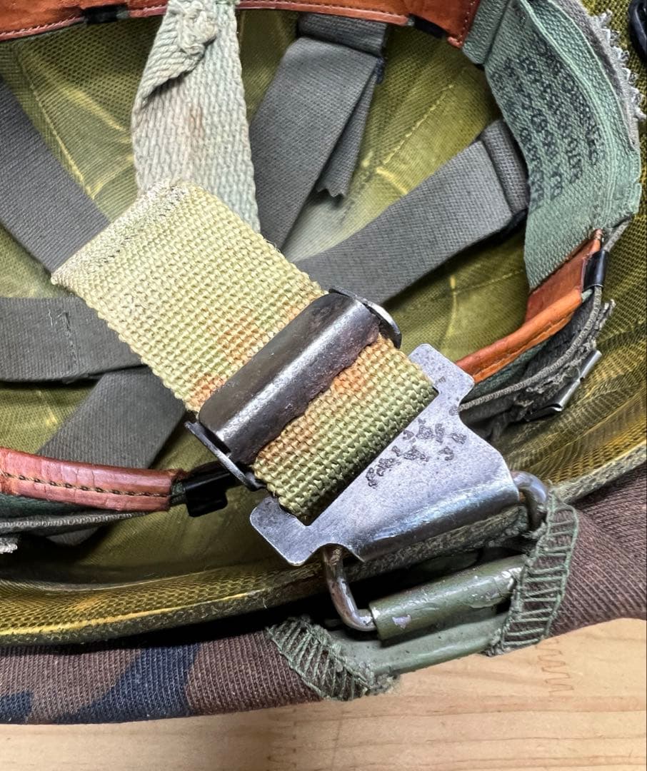 米軍　M1　M2　スチールポットヘルメット　ミッチェルヘルメットカバー付