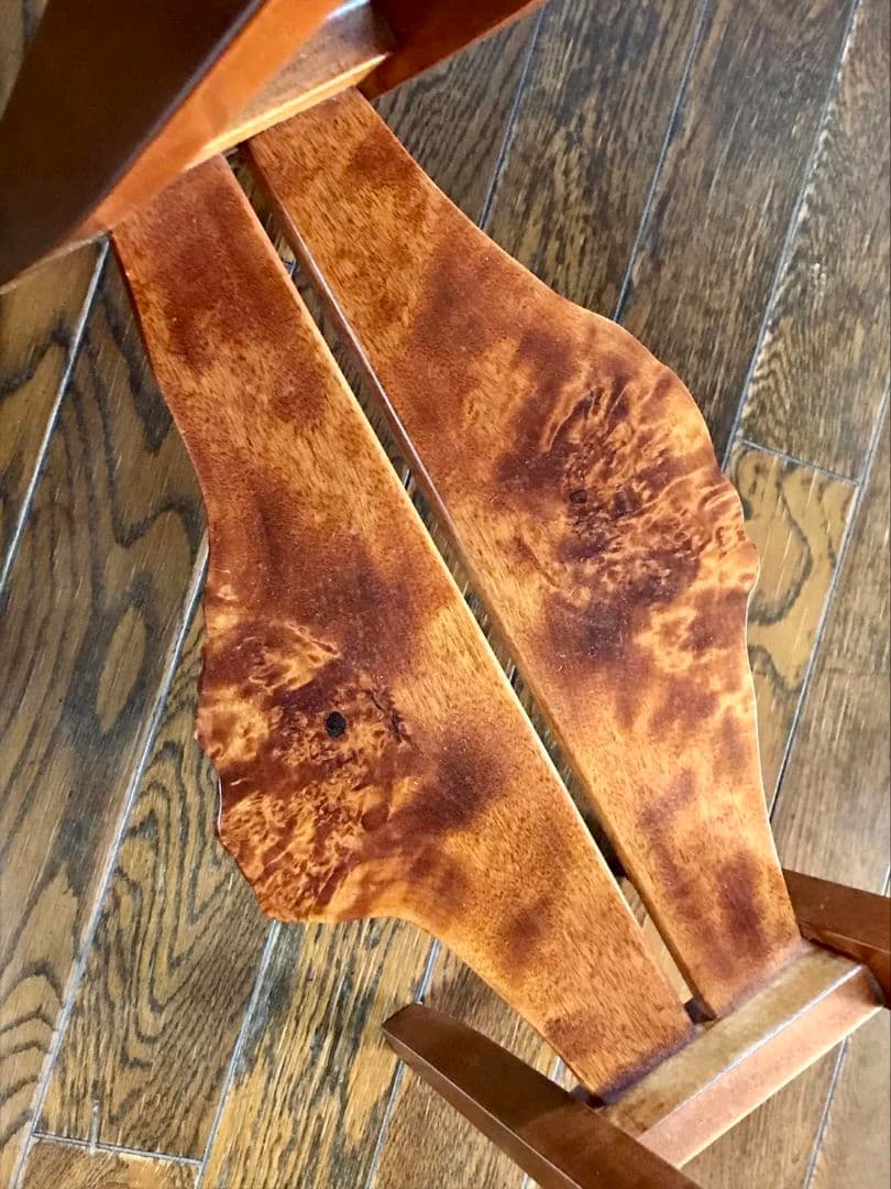 こぶのハイテーブル　カバ　瘤杢　瘤板　無垢材　拭き漆　展示品処分