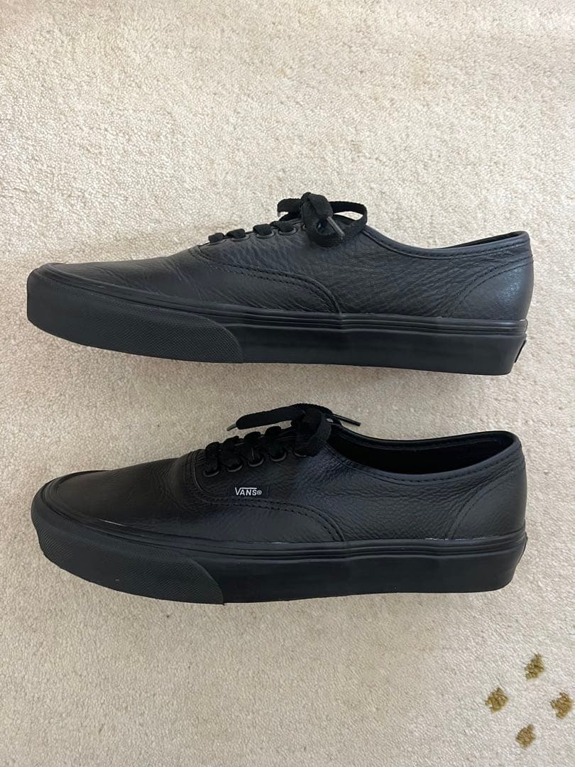 【希少】vans authentic オールレザー ブラック 27cm