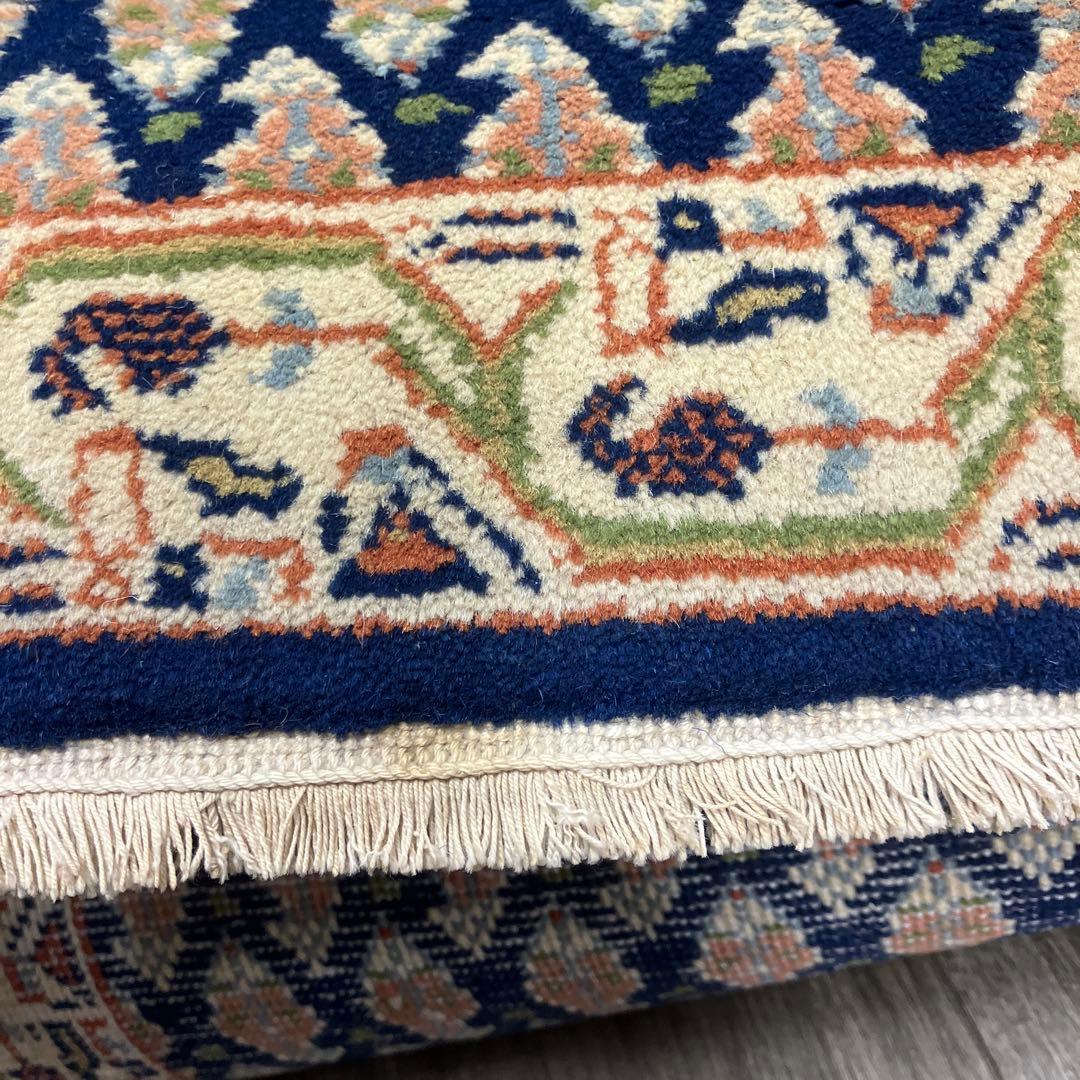 39cmx59cmアンテイク絨毯ミニラグペルシア絨毯　ペイズリーデザインラグ