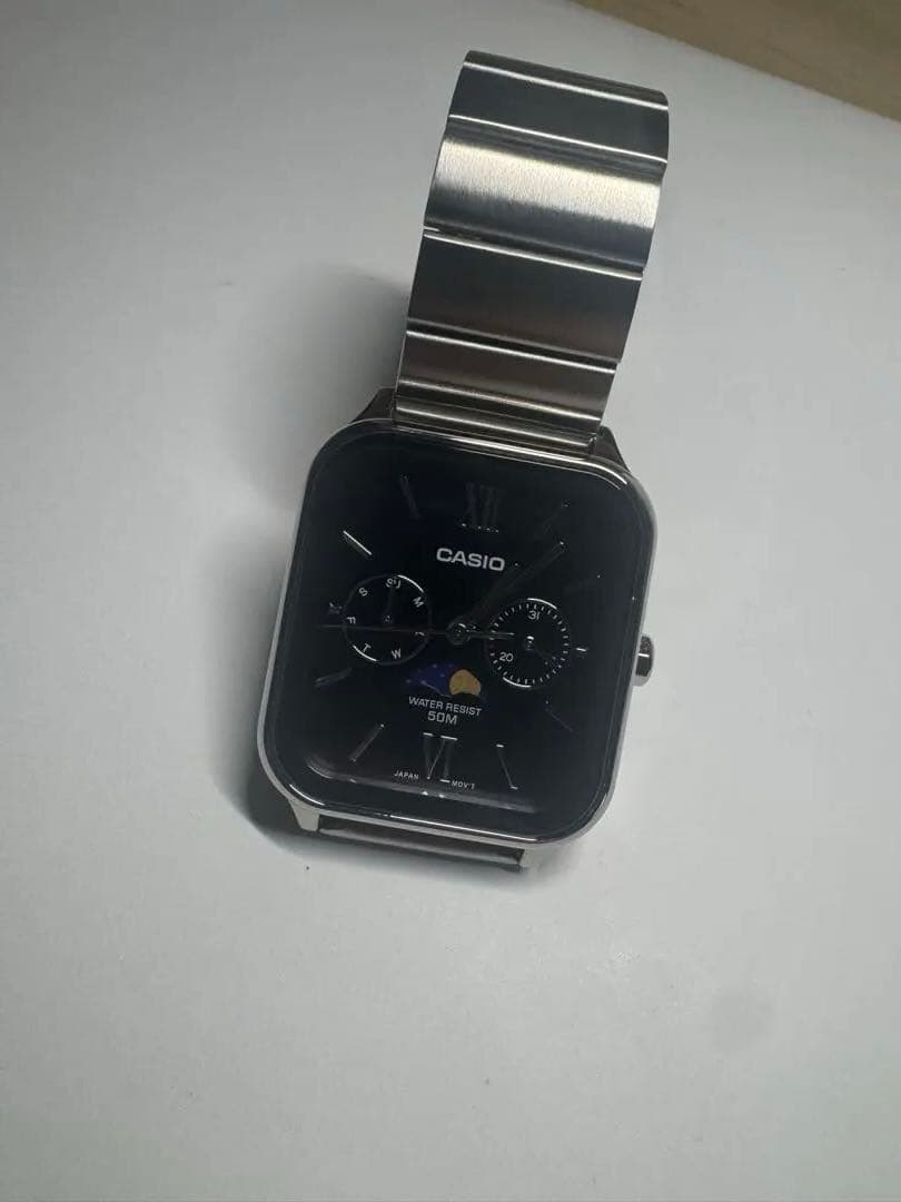 CASIO クロノグラフ ステンレススチール腕時計