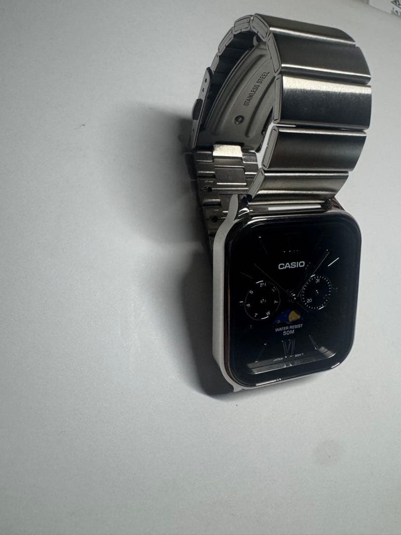 CASIO クロノグラフ ステンレススチール腕時計