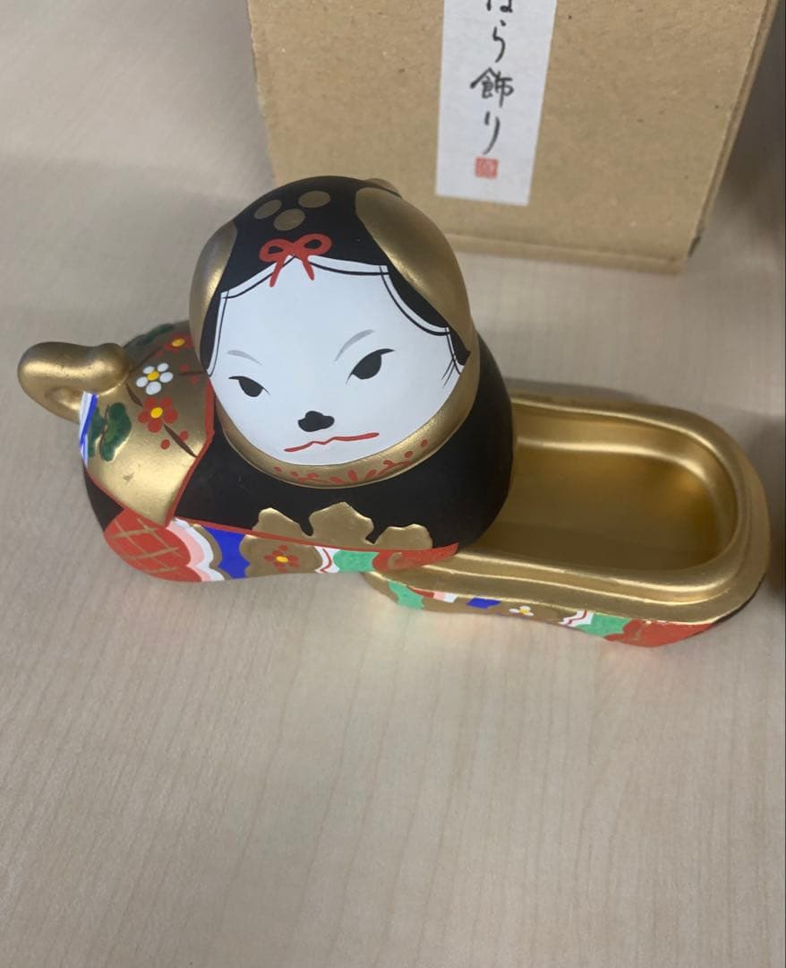 犬筥 須はら飾り 雛人形 ひな祭り 須原陶芸 廃盤品