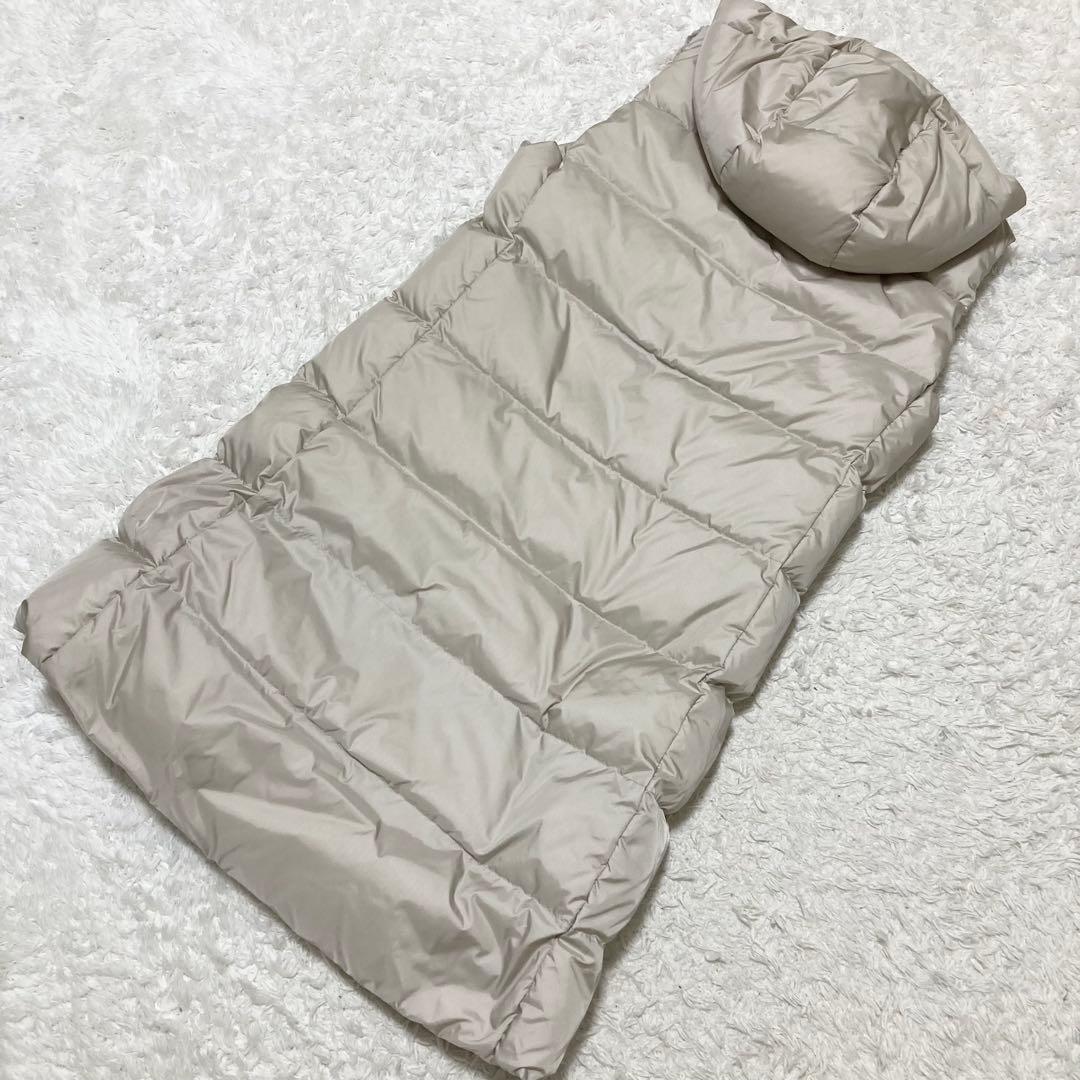 極美品♡ プラステ ロングダウンジレ ベスト フード Sサイズ ベージュ