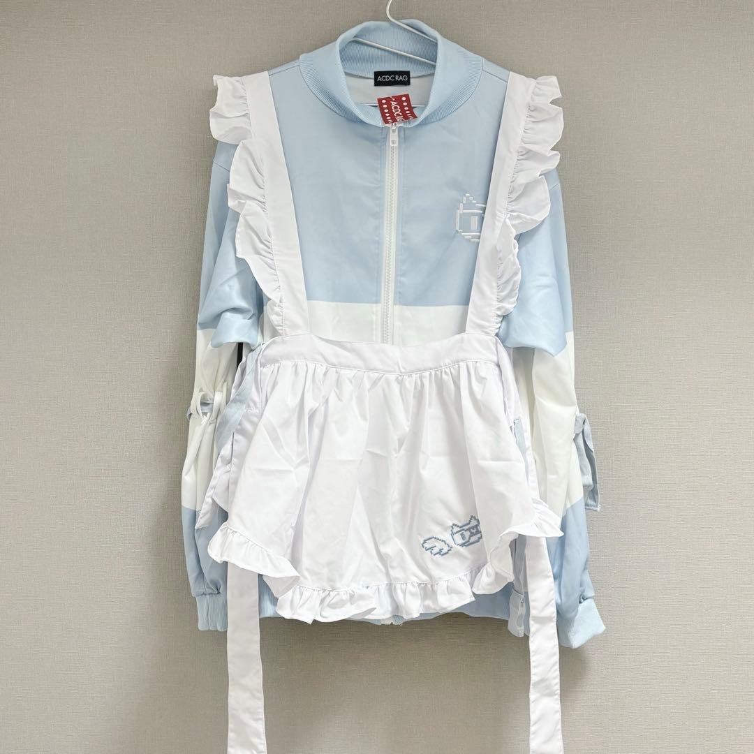 ACDCRAG ドットネコ 4点セット ジャージ エプロン レッグウォーマー