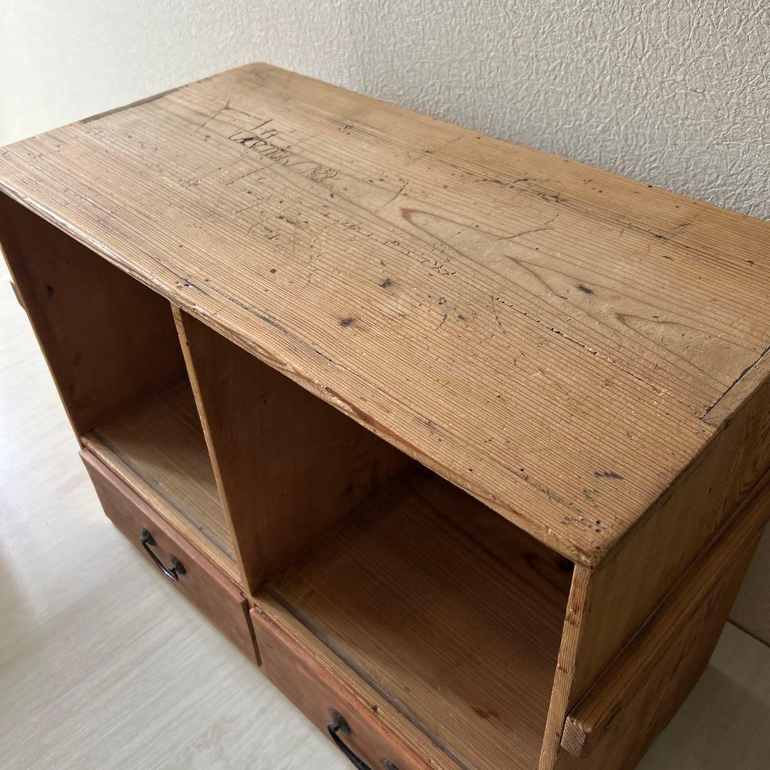 古道具　木製　棚　アンティーク　引き出し