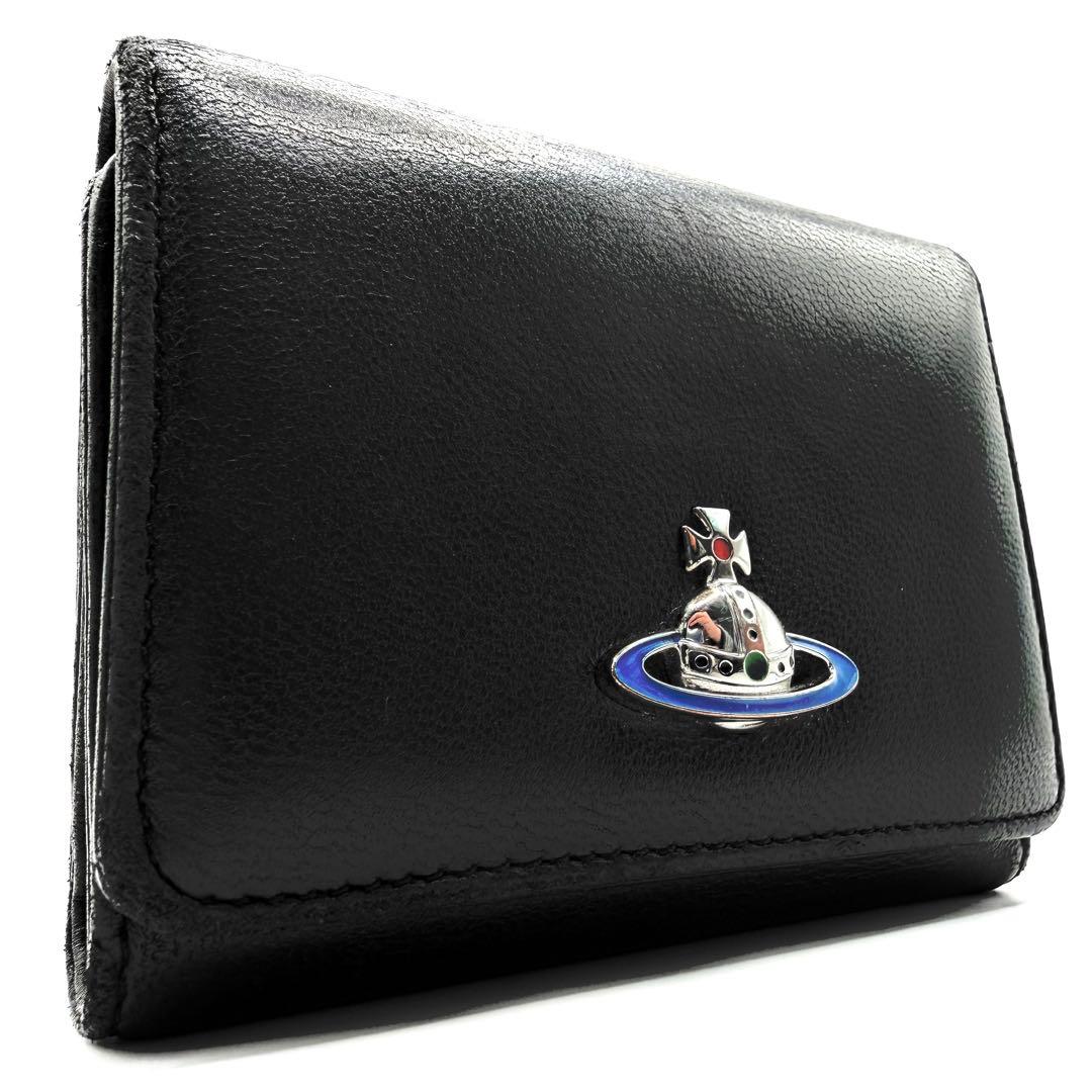 Vivienne Westwood 三つ折り財布 オーブ がま口 ナッパレザー