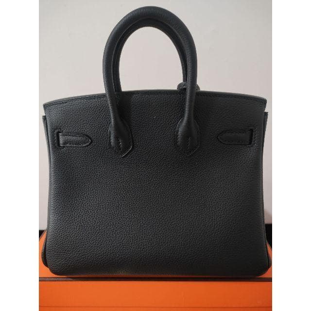 HERMES バーキン 25 黒 ハンドバッグ ゴールド金具
