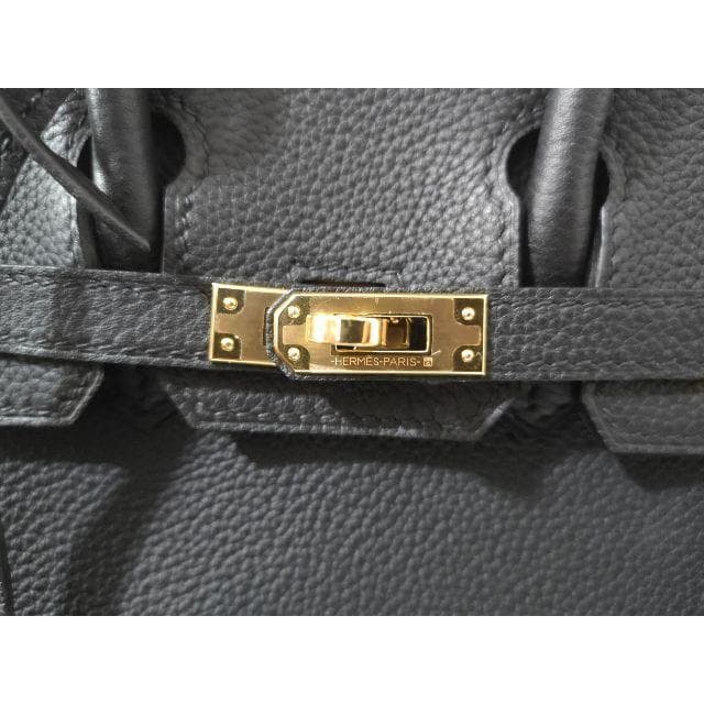 HERMES バーキン 25 黒 ハンドバッグ ゴールド金具