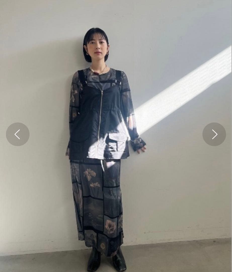 Ameri FLOWER PATCHWORK CUTDRESS ロングワンピース