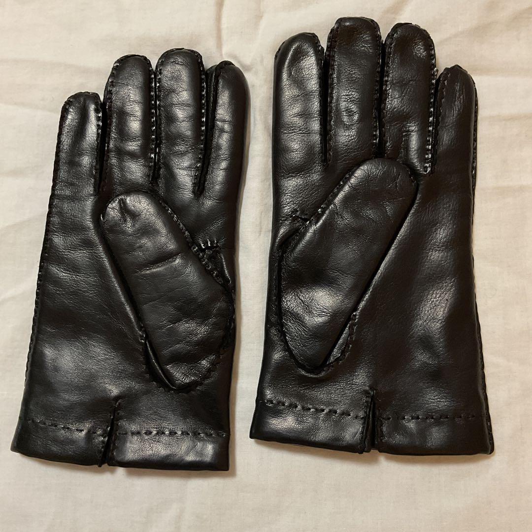 ラムスキン　カシミアライニング　ブラックグローブ