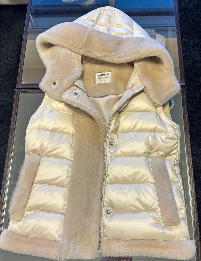 EMMETI エンメティ ムートン ダウンベスト ジレ 36