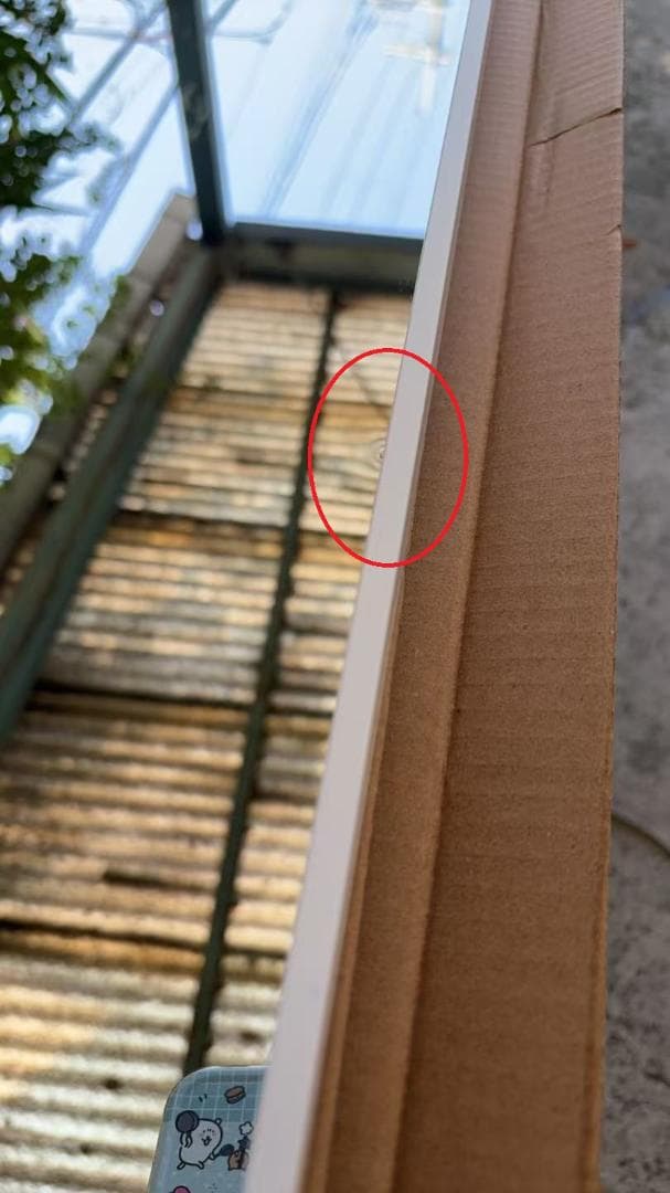 【中古】ダンスミラー 割れない鏡 幅100x160cm 姿見 白色 10番