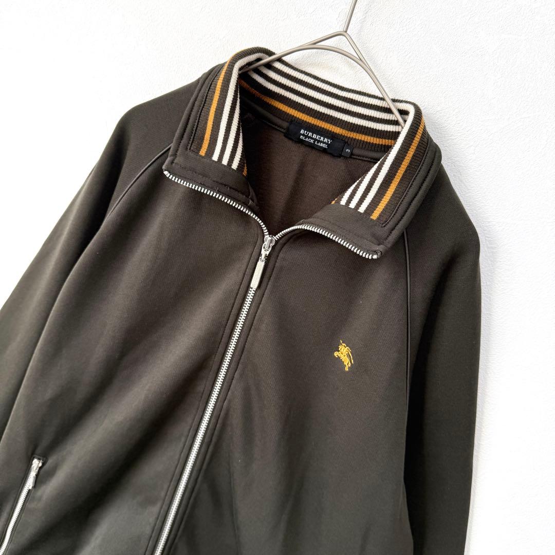 【美品✨】バーバリーブラックレーベル トラックジャケット カーキ ホースロゴ L