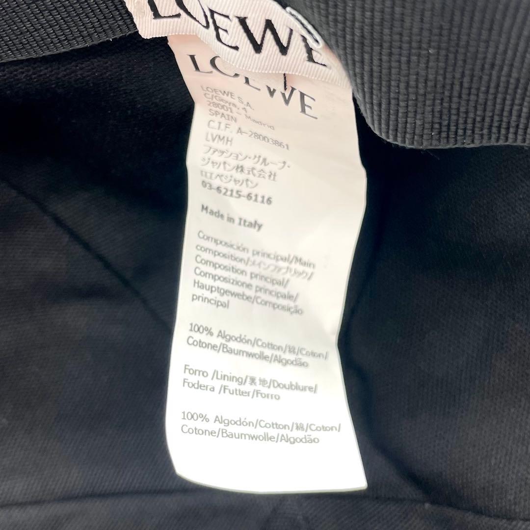 美品・鑑定済★ロエベ　ラバーロゴ　アナグラム　ベースボール　キャップ　黒　59