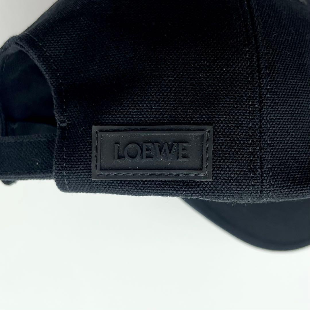 美品・鑑定済★ロエベ　ラバーロゴ　アナグラム　ベースボール　キャップ　黒　59