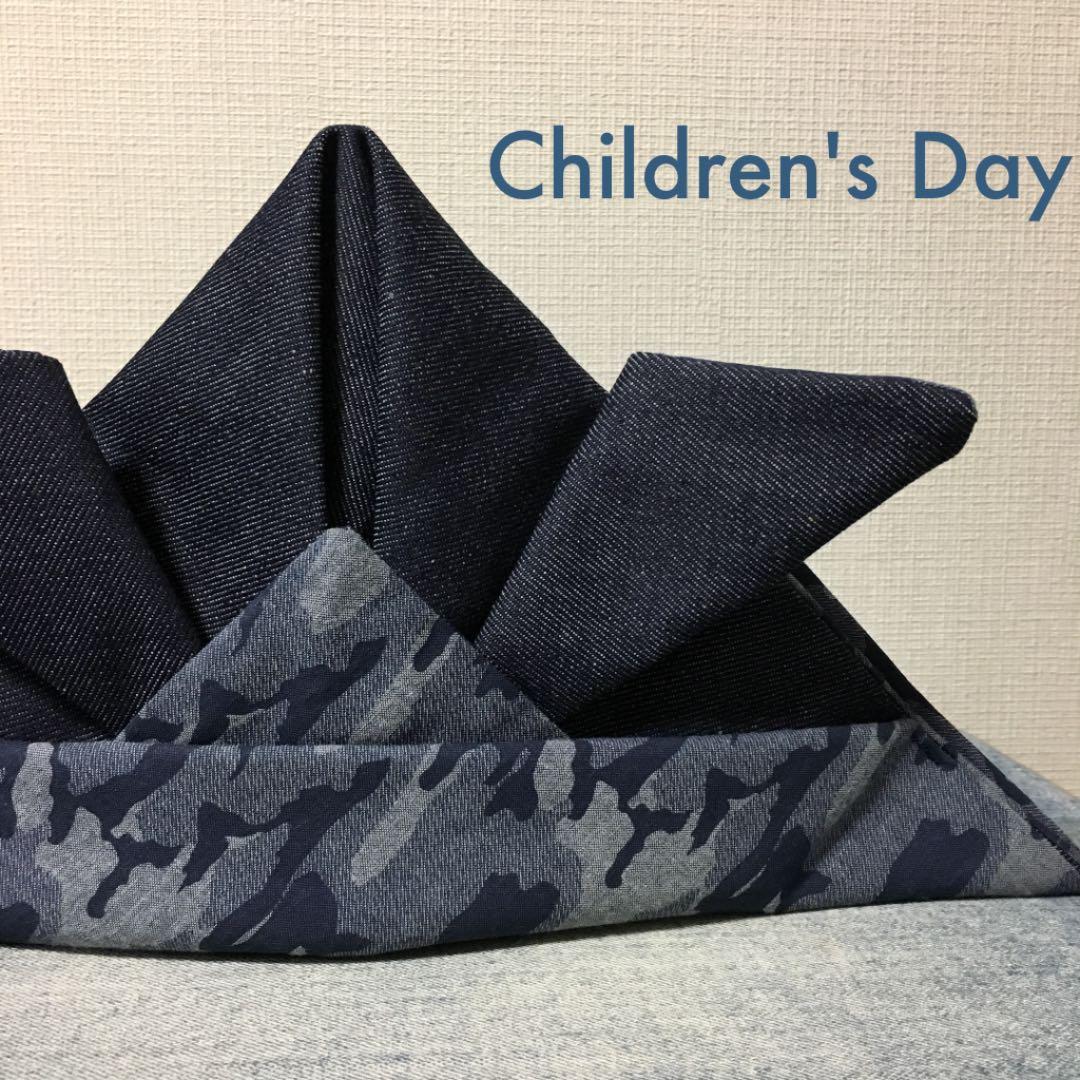 handmade☆かぶれる兜 DENIM×カモフラージュ 2019