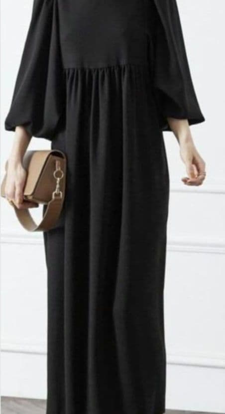 VERMEIL par iena アセテートバックサテンジョーゼットワンピース