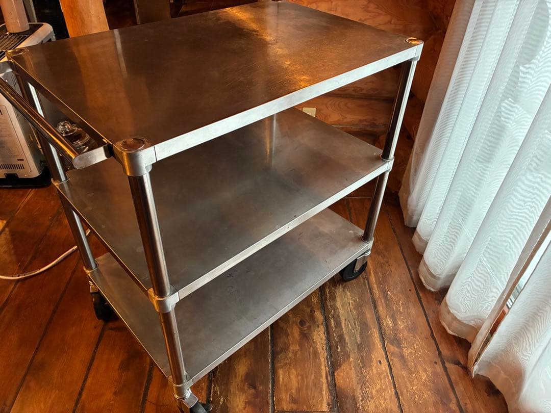 業務用3段ステンレスワゴン　キャスターストッパー付W970 D600 H950