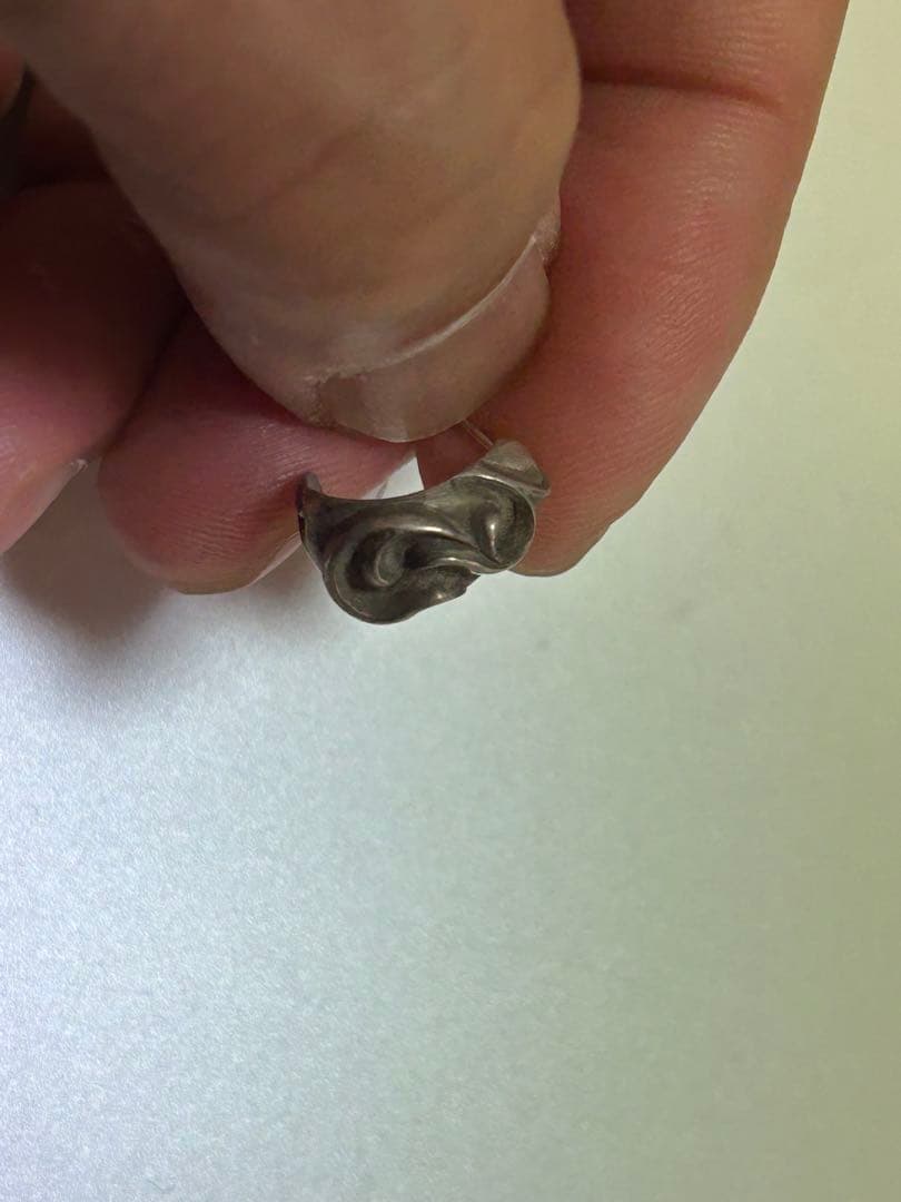 クロムハーツ カーブドティアドロップ ピアス 925 シルバー