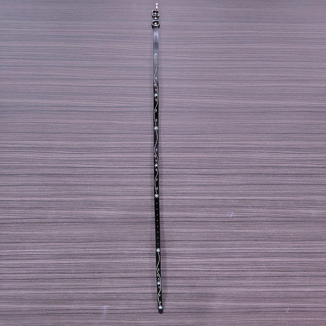 フラワーターコイズ■本革レザーフルスタッズナローベルト☆アメカジ古着ヴィンテージ