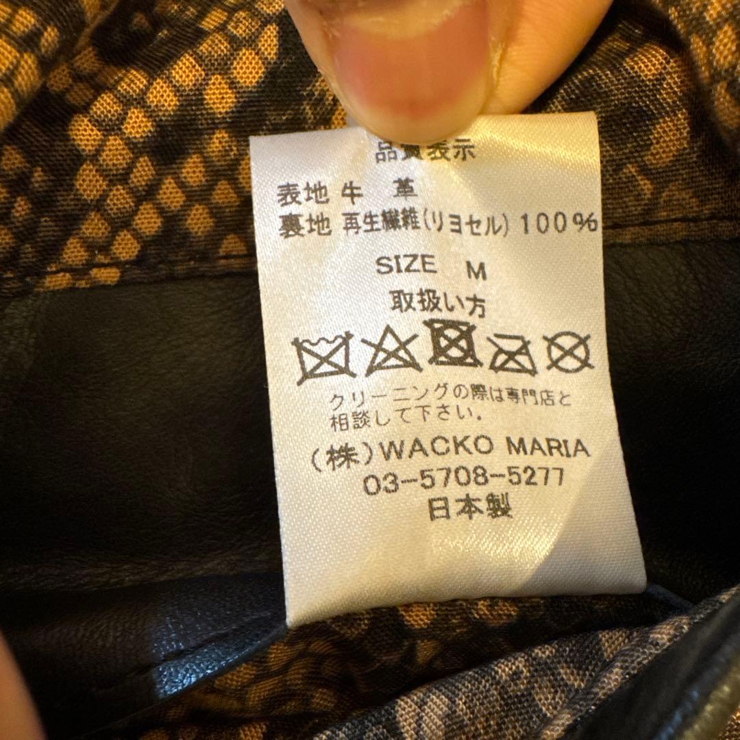 ジャケット・アウター wacko maria SINGLE LEATHER RIDERSJACKET