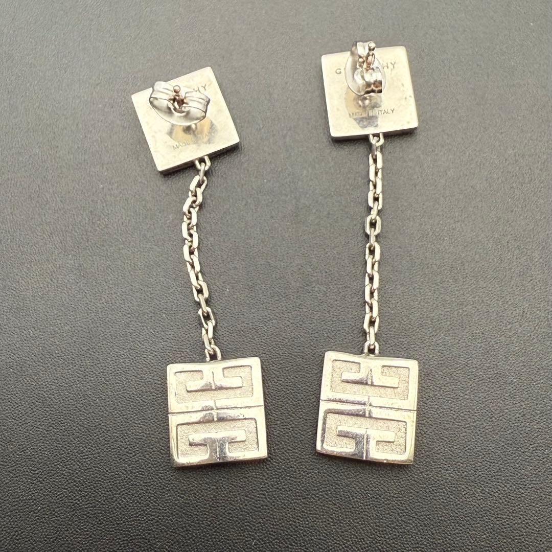 希少/近年モデル✨ジバンシー ピアス 4G チェーン 2連 ドロップ シルバー