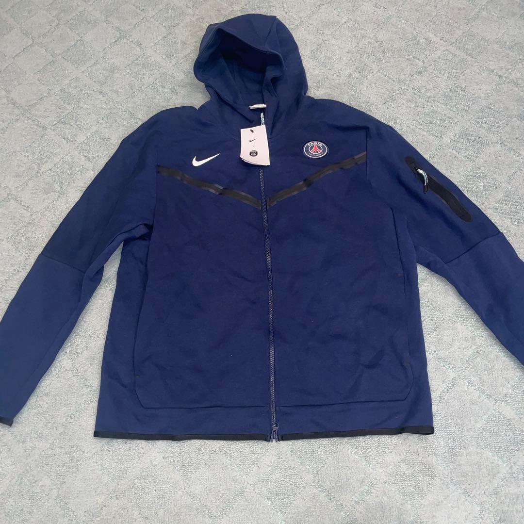 PSG ナイキ テックフリーススルースウェット- ダークブルー　X L