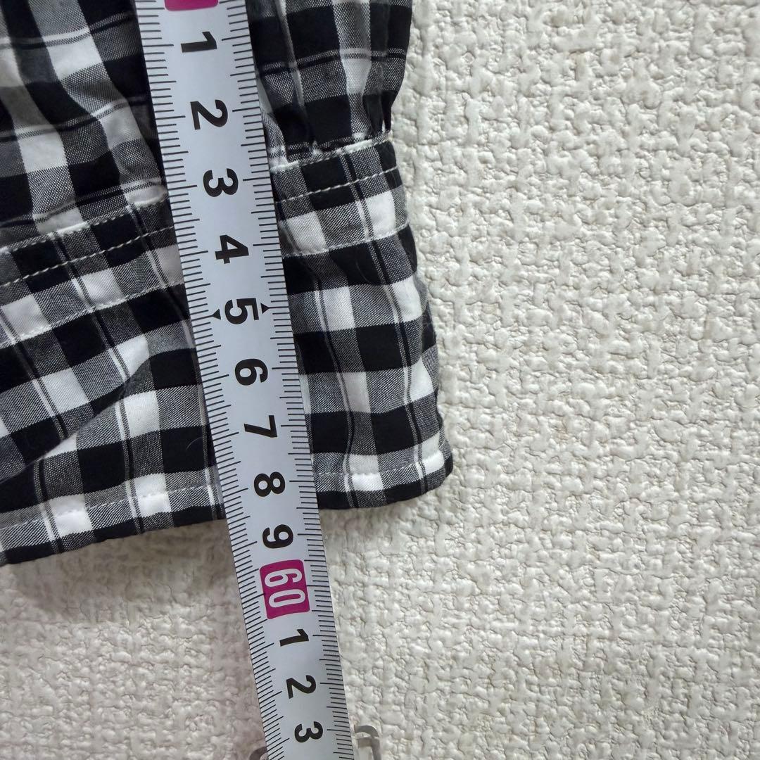 ポータークラシック ロールアップシャツ ギンガムチェック ブラック　Lサイズ