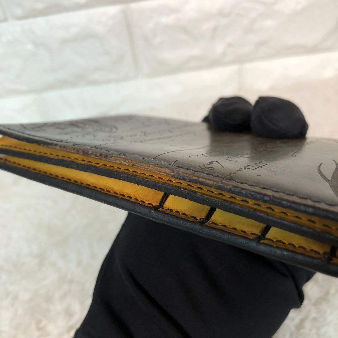 Berluti ベルルッティ カリグラフィー 二つ折り レザー ブラウン 札入れ