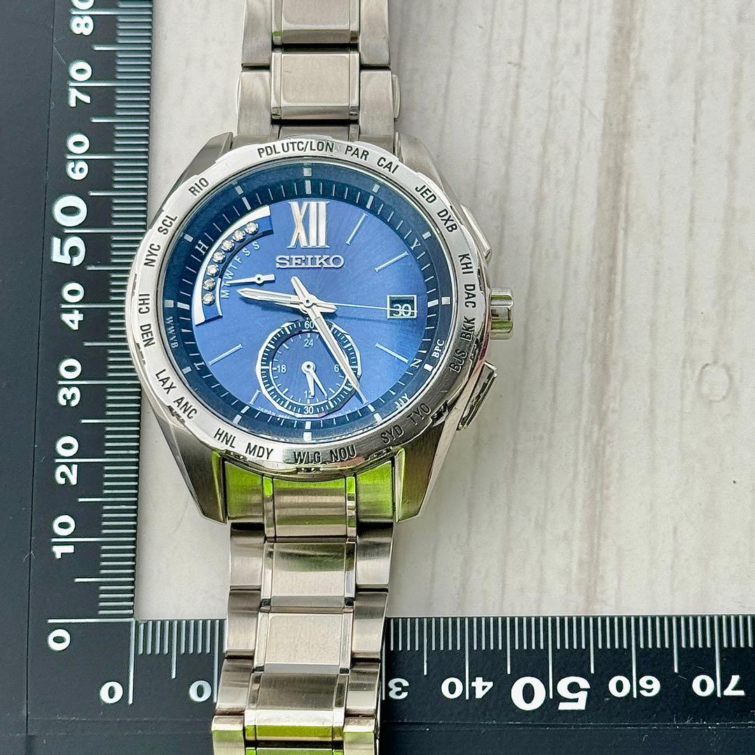 ☆500本限定☆542 セイコー ブライツ 7Pダイヤ デュアルタイム