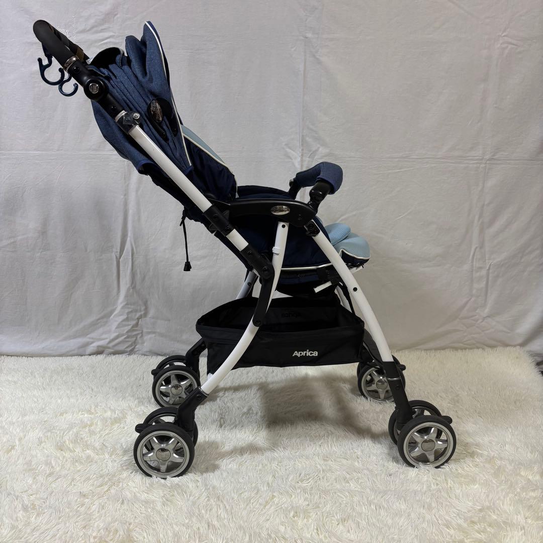 【美品】限定モデル　Aprica アップリカ　ラクーナビッテ　ベビーカー　ブルー