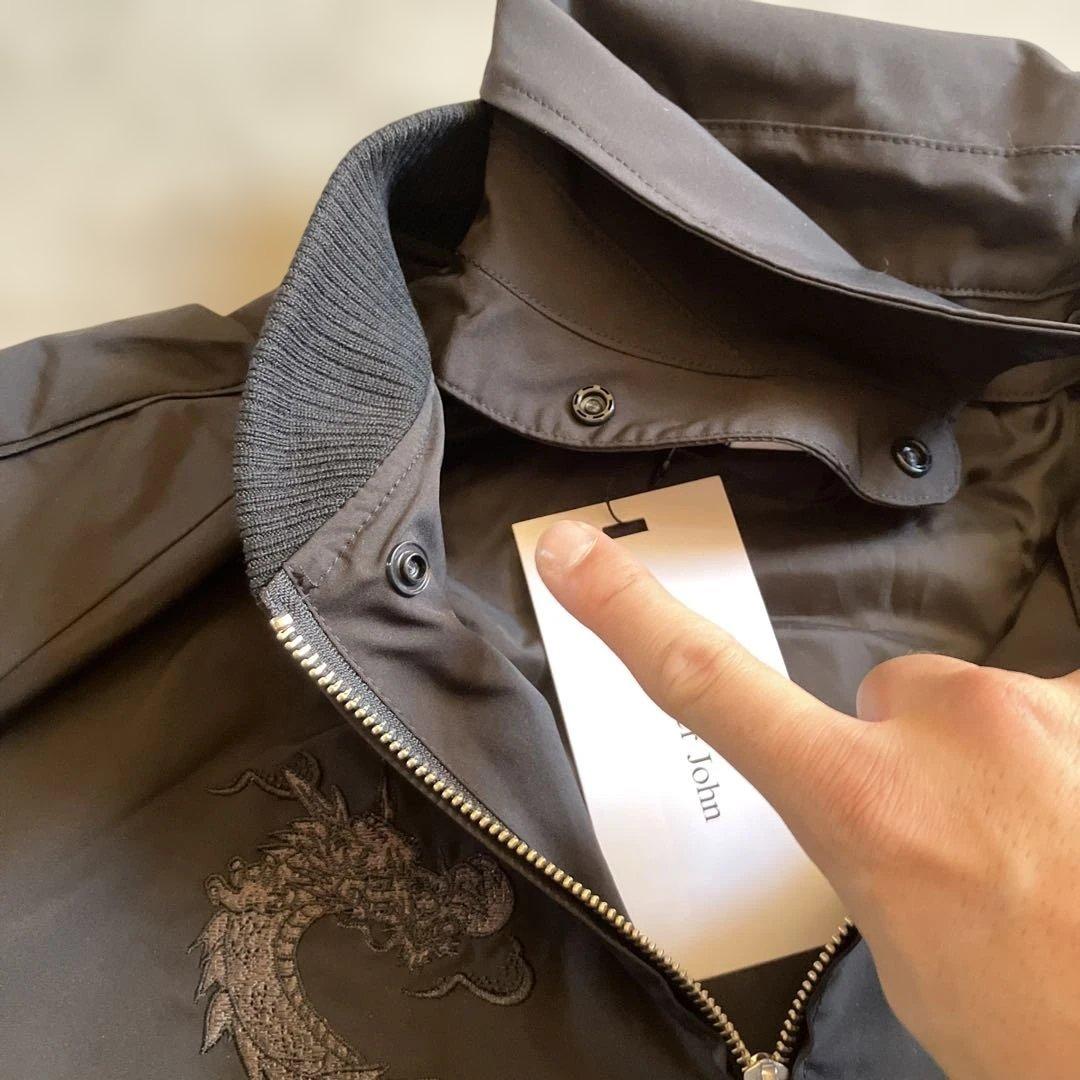 定価:11,880円　Casper John ブラックドラゴン刺繍スカジャン