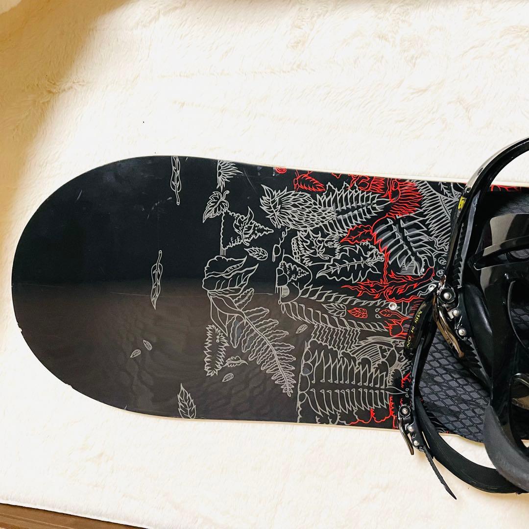 BURTON スノーボード、ビィンディングセット 155cm×M ストラップ付き