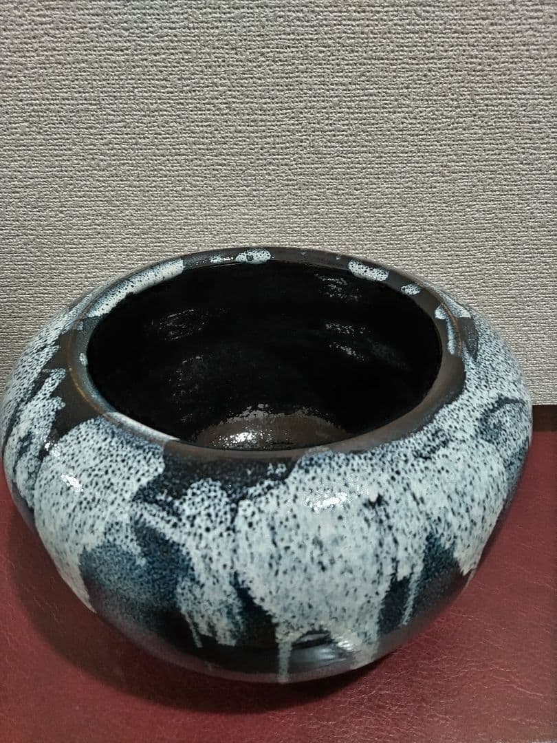 「白萩釉窯変花瓶」