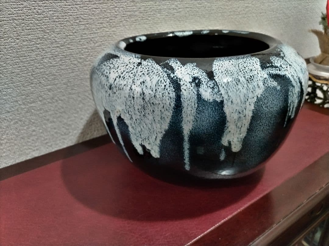 「白萩釉窯変花瓶」