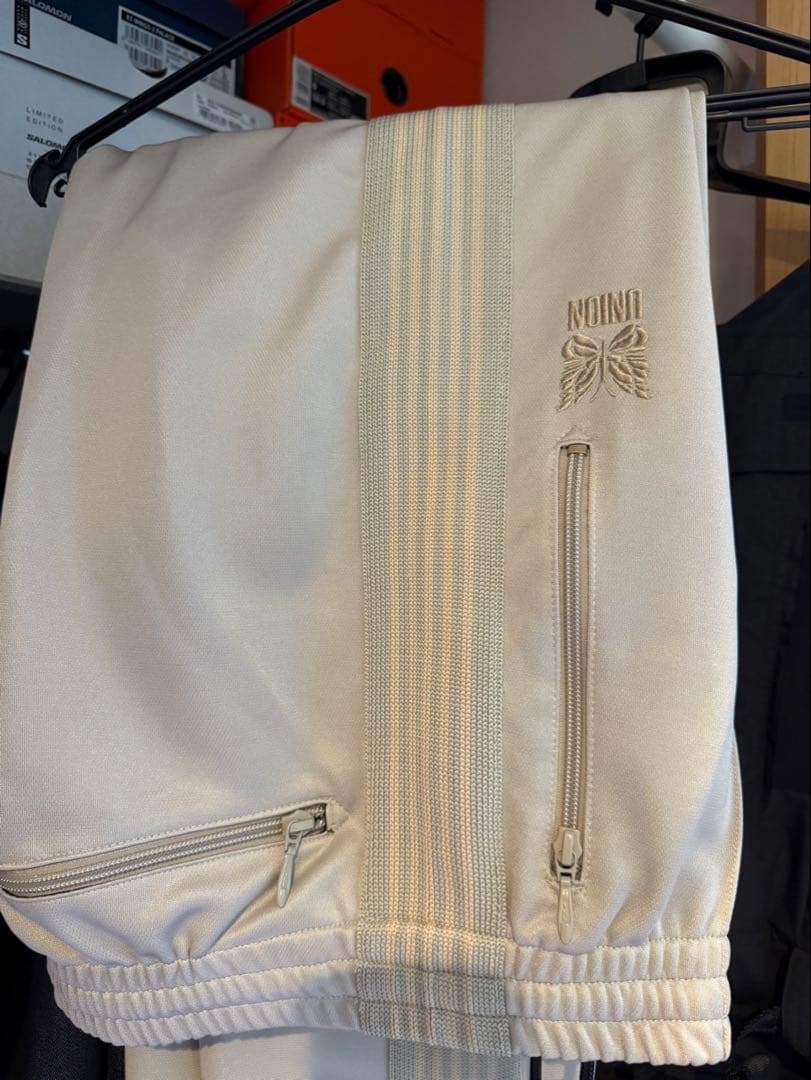 パンツ UNION NEEDLES TRACK PANT SMOOTH KHAKI S