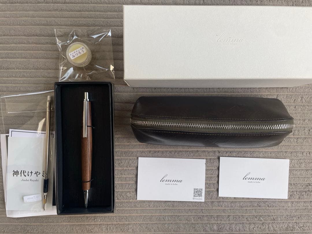 わたなべ木工芸 神代欅 未使用に近い レンマ ペンケース 多少の傷