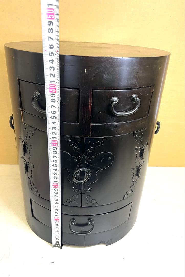 昭和レトロ アンティーク家具 円柱棚