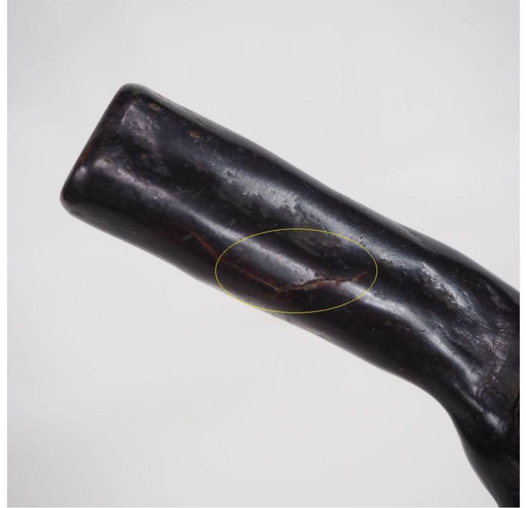 送料無料　時代物　黒珊瑚　海松　煙管入れ　重102ｇ　提げ物