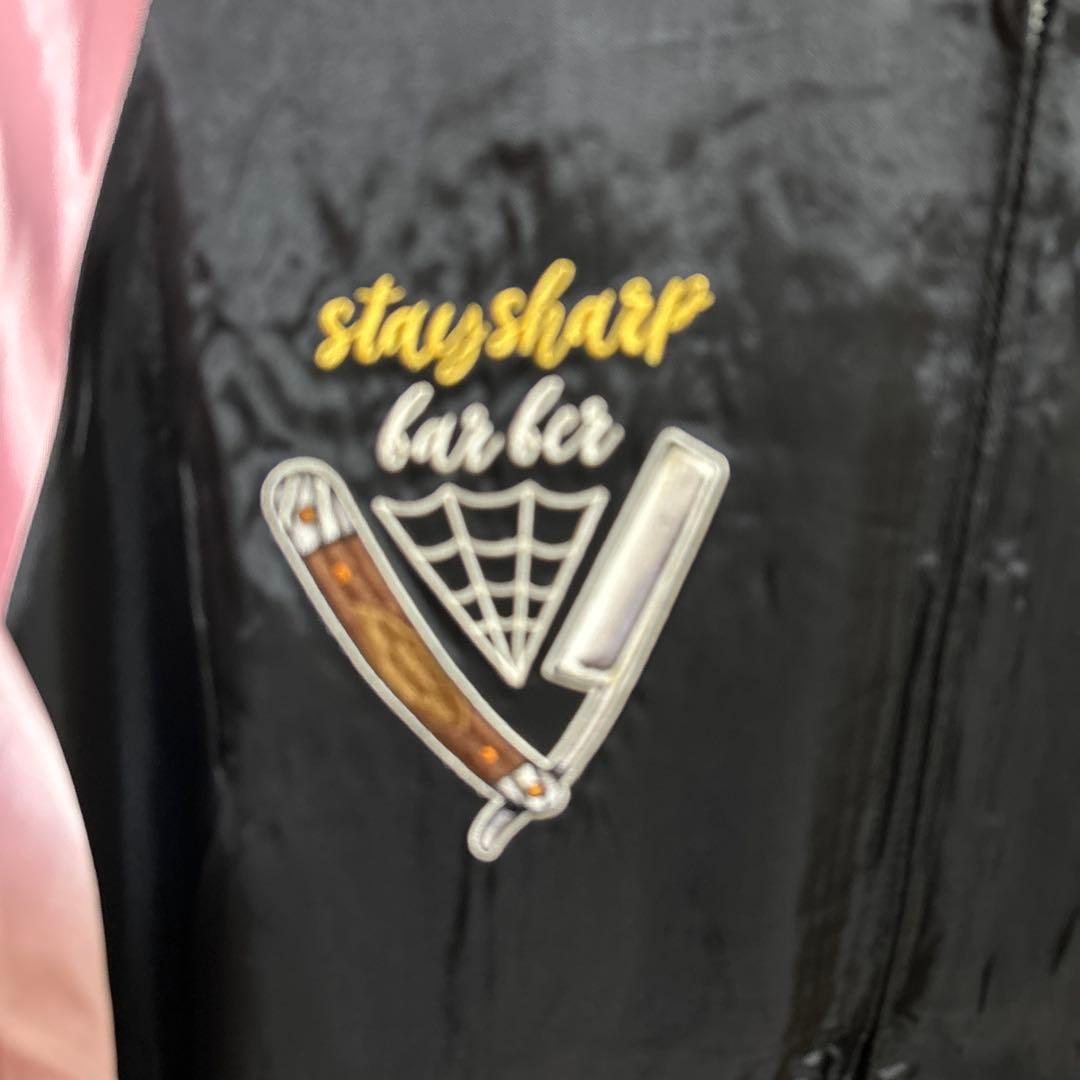 新品　XL スカルワークス　ドクロ　スカジャン　ブラック　ピンク