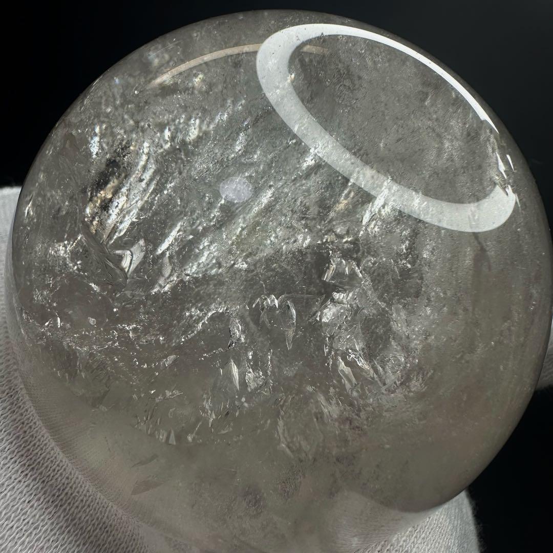 ヒマラヤ水晶 丸玉 虹入り 天然石 パワーストーン☆パワー浄化 A914