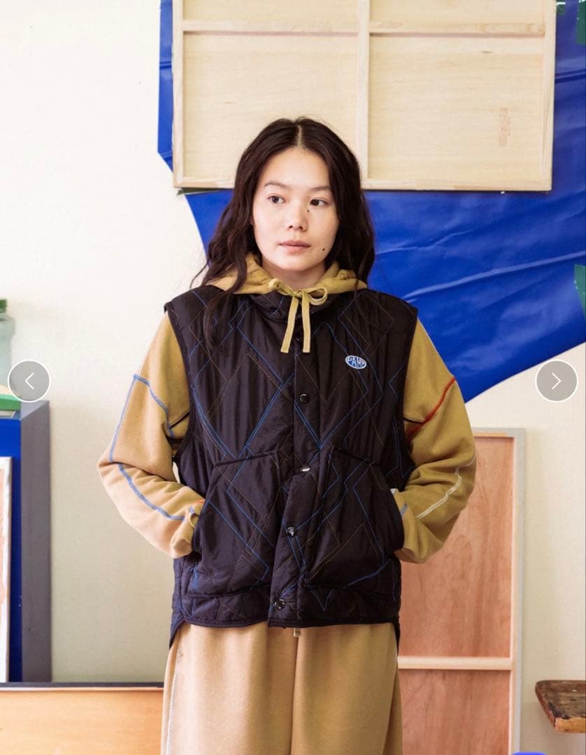 PAMM 時計じかけのアーガイルキルティングベスト