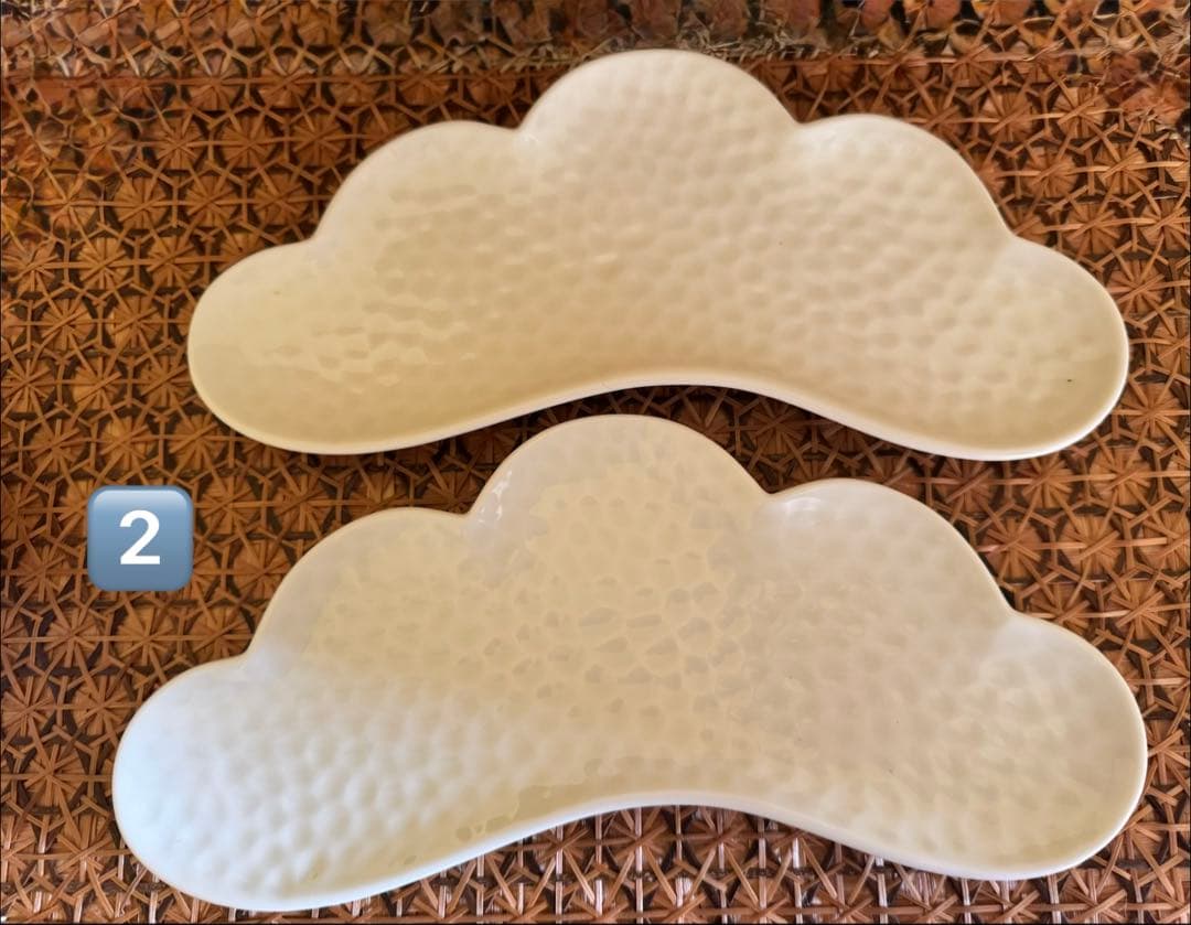 未使用　有田焼 松葉形前菜皿 4枚セット