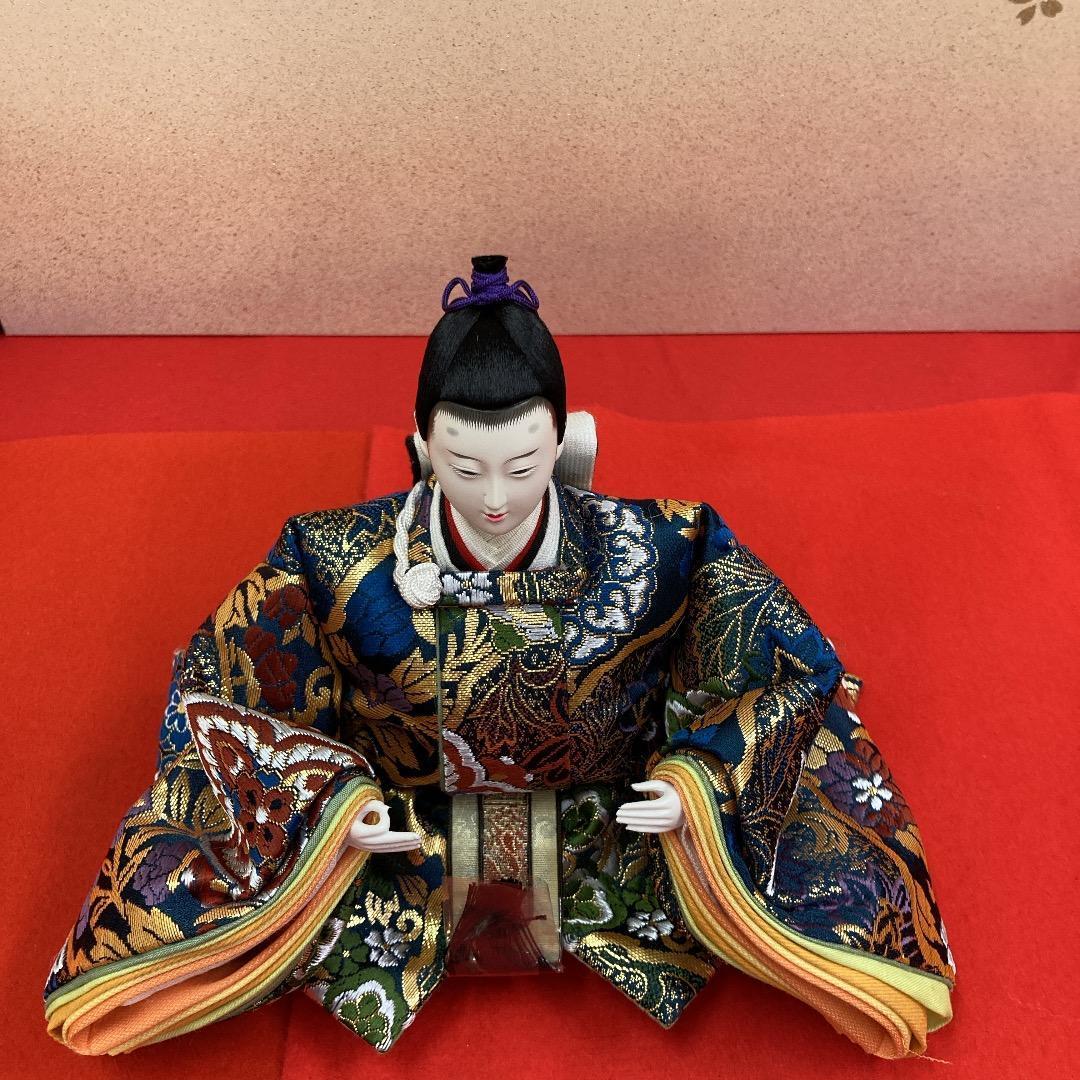 N7 　可愛いサイズの雛人形　人形のみ　西陣織金らん衣装　雛人形五人飾り