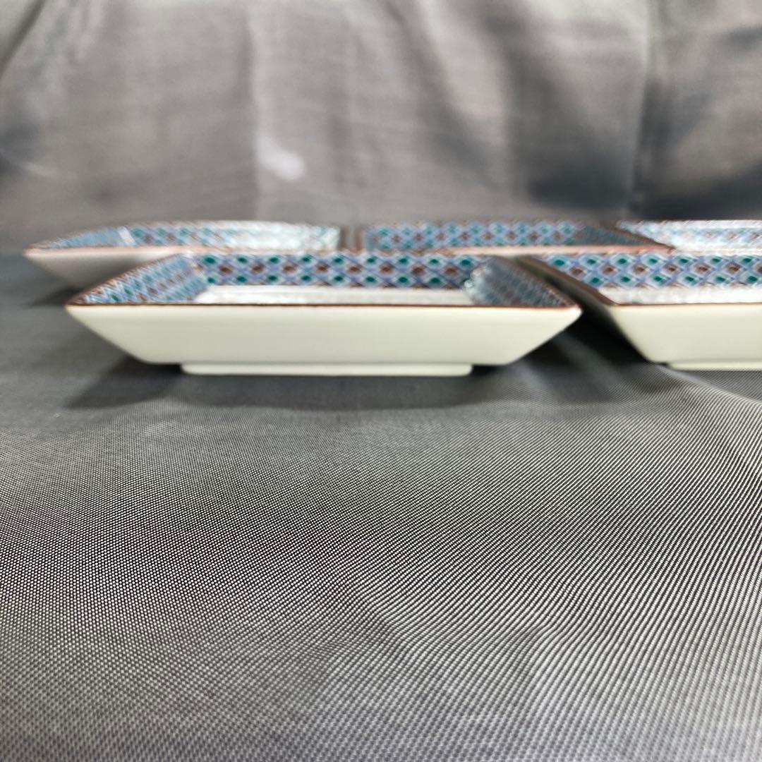 九谷　金山　白粒鉄仙　湯呑み　そば猪口　青郊　花鳥　皿揃　銘々皿　古九谷　四方皿