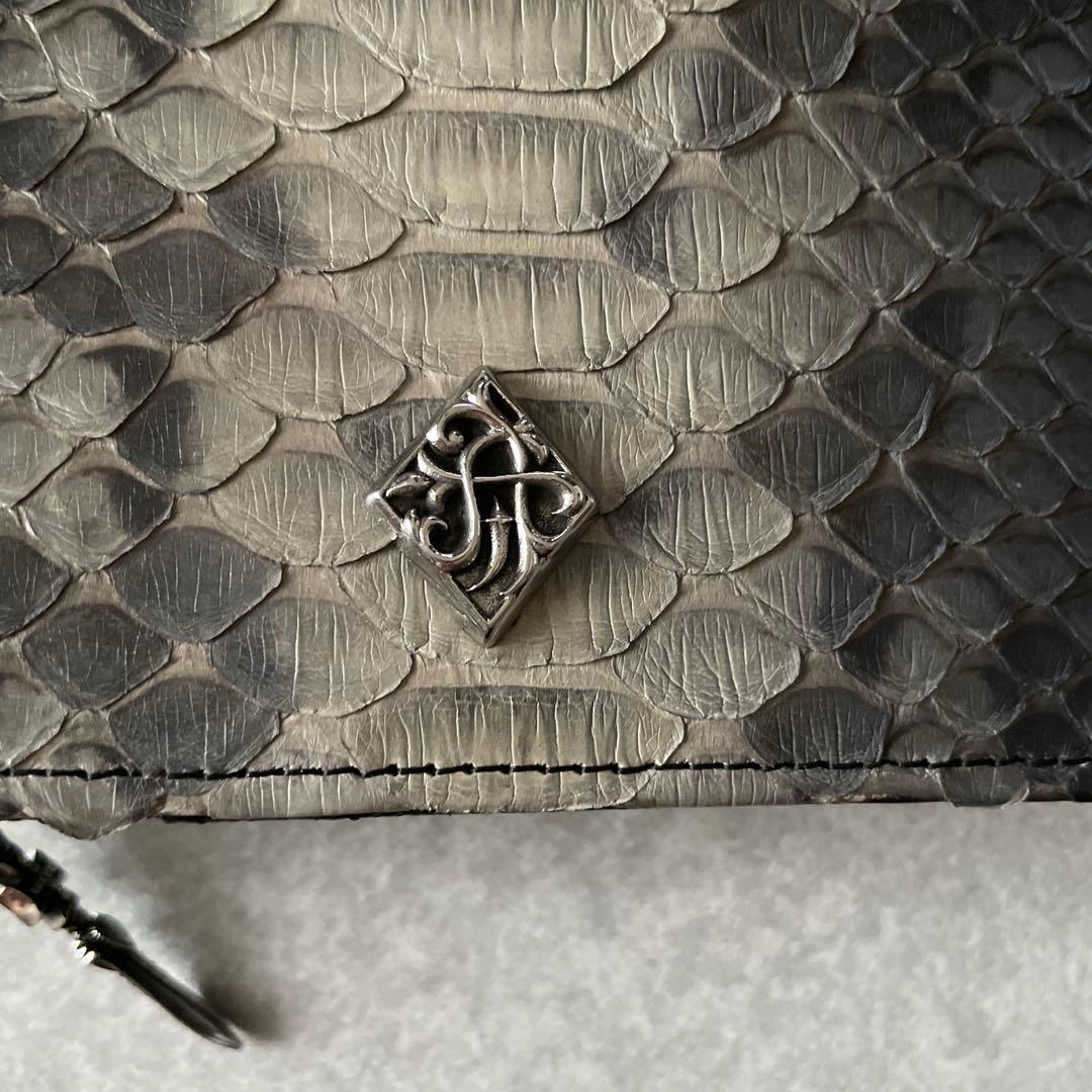 【最終値下げ　値引無し】アルテミス　クラシック　グレーパイソン　ミディアムサイズ